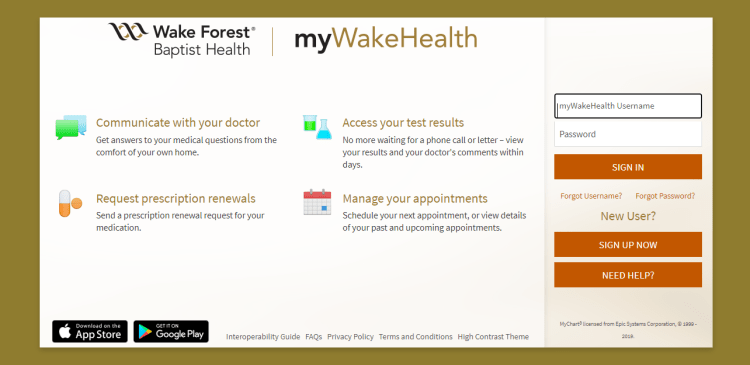 MyWakeHealth Login