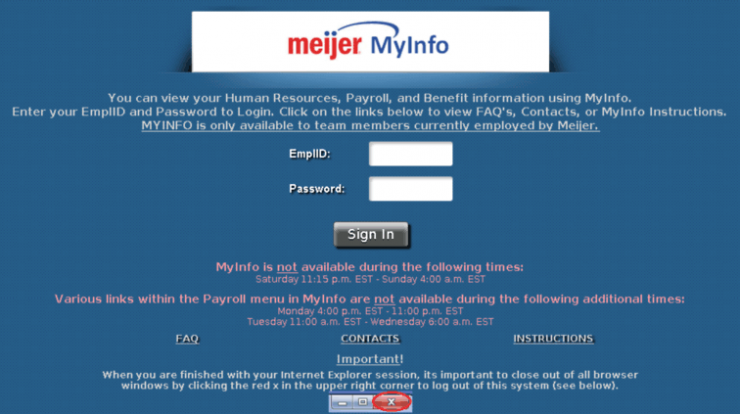 Meijer Login: Access Meijer Myinfo Employee Portal At myinfo.meijer.com!